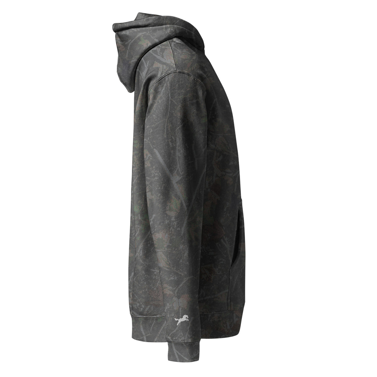 NOREXE - Moletom Extra Pesado 14oz Heavy Independent em design camuflado, vista lateral.