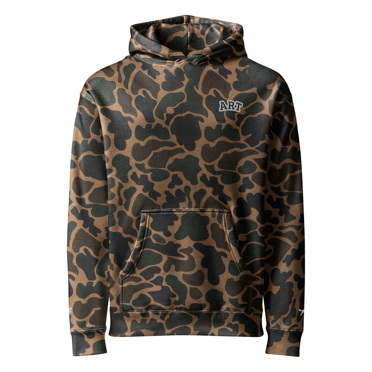 NOREXE - Moletom Extra Pesado 14oz Heavy Independent com padrão camuflado em tons terrosos.