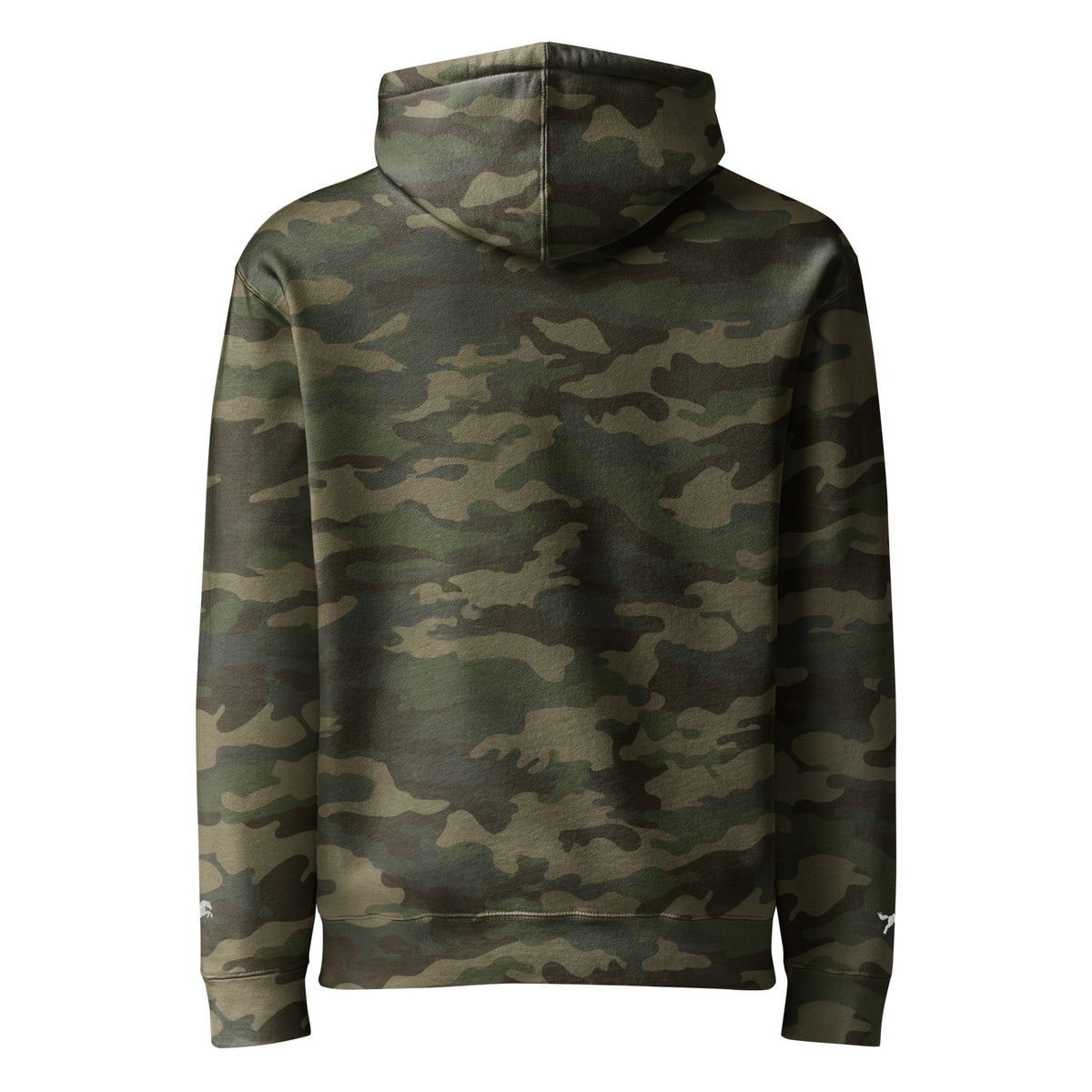 NOREXE - Moletom Extra Pesado 14oz Heavy Independent em padrão camuflado, vista de trás.