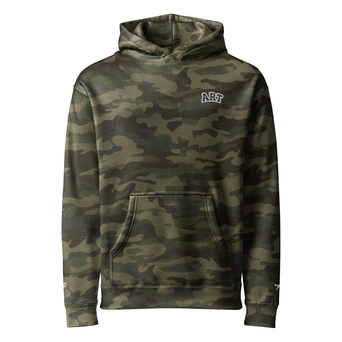 NOREXE - Moletom Extra Pesado 14oz Heavy Independent com padrão camuflado e capuz.
